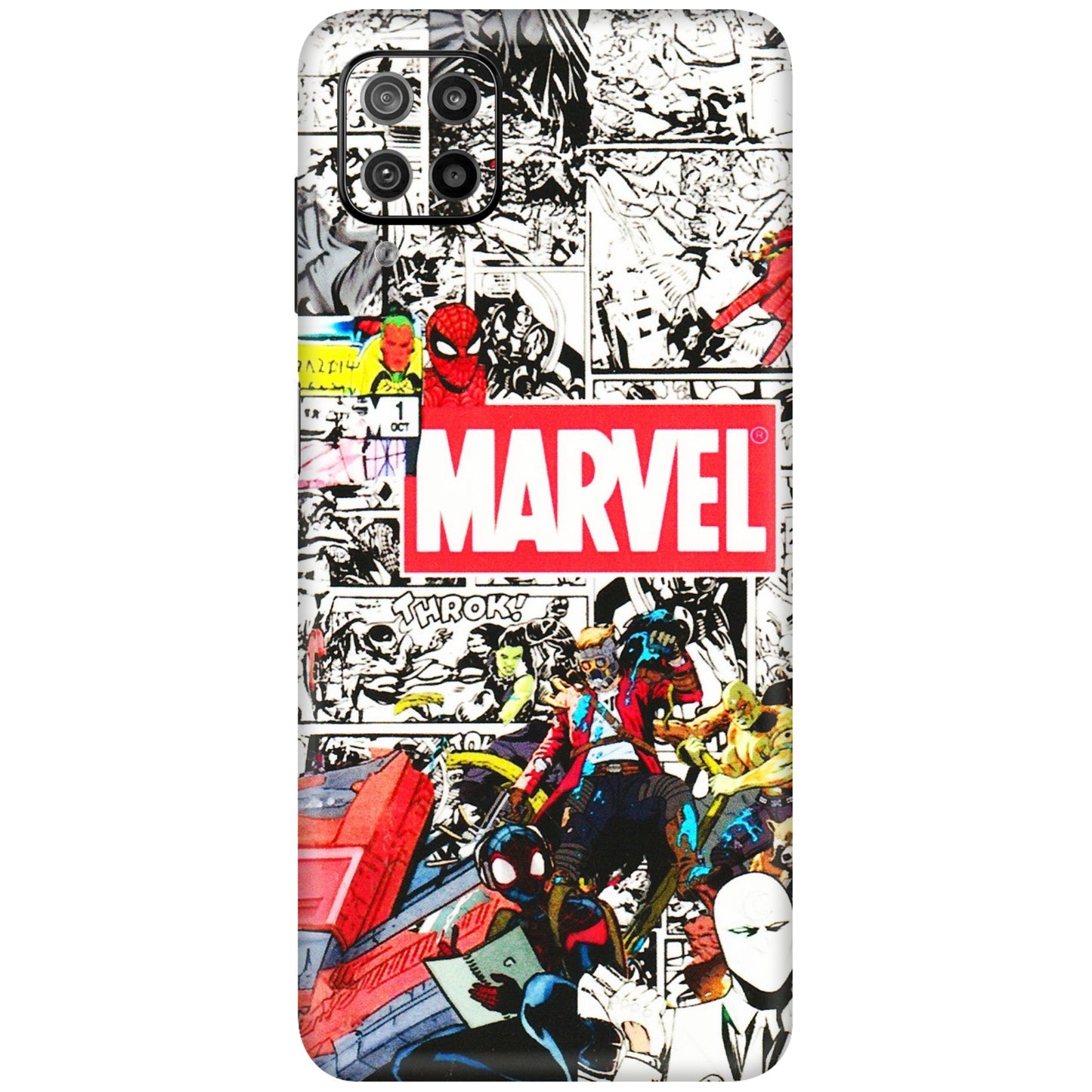 Samsung M/F/Note/Flip and C Phone Skins (All Models) - Marvel Colorful Comic - 3D Embossed Finish (L-64) Samsung Galaxy F12