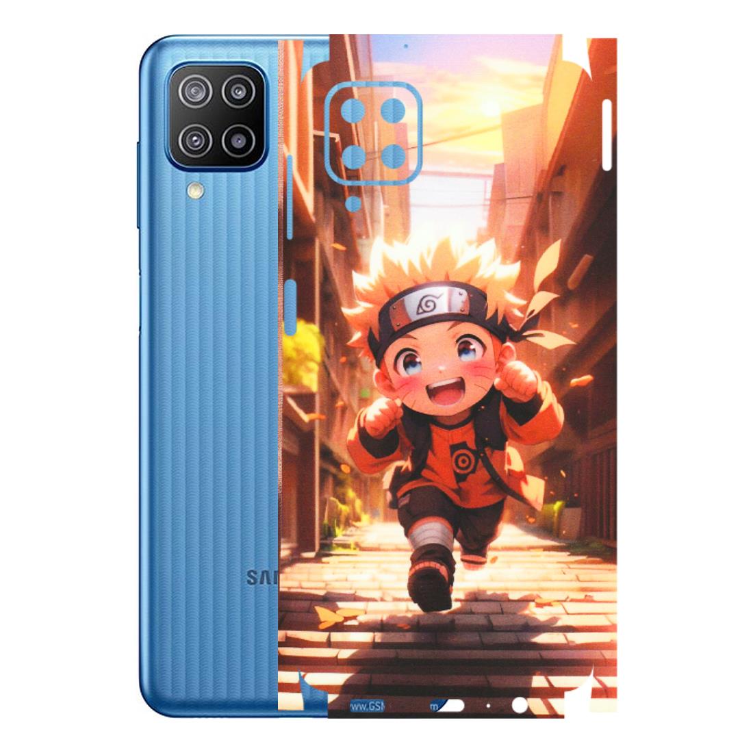 Samsung M/F/Note/Flip and C Phone Skins (All Models) - Naruto Cute Toon Running - Matte Finish (M-04) Samsung Galaxy F12