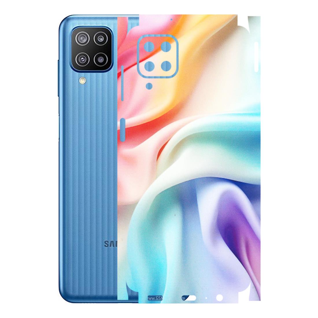 Samsung M/F/Note/Flip and C Phone Skins (All Models) - Colourful Silk Cloth - Matte Finish (M-165) Samsung Galaxy F12