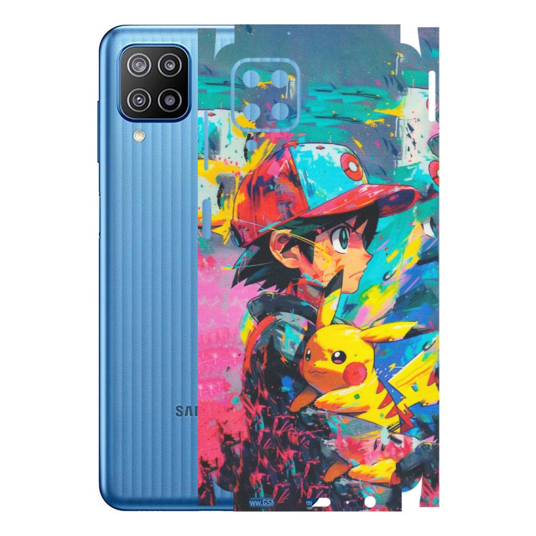 Samsung M/F/Note/Flip and C Phone Skins (All Models) - Ash & Pikachu - Matte Finish (M-26) Samsung Galaxy F12