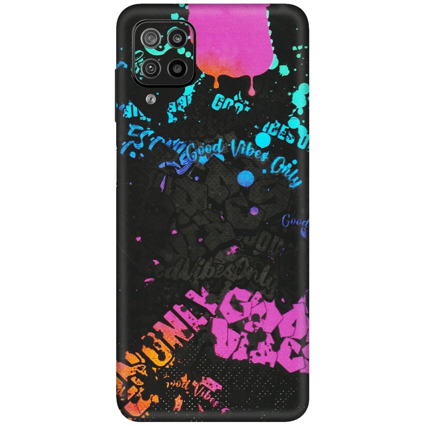 Samsung M/F/Note/Flip and C Phone Skins (All Models) - Majestic Black Vibes - Matte Finish (M-62) Samsung Galaxy F12