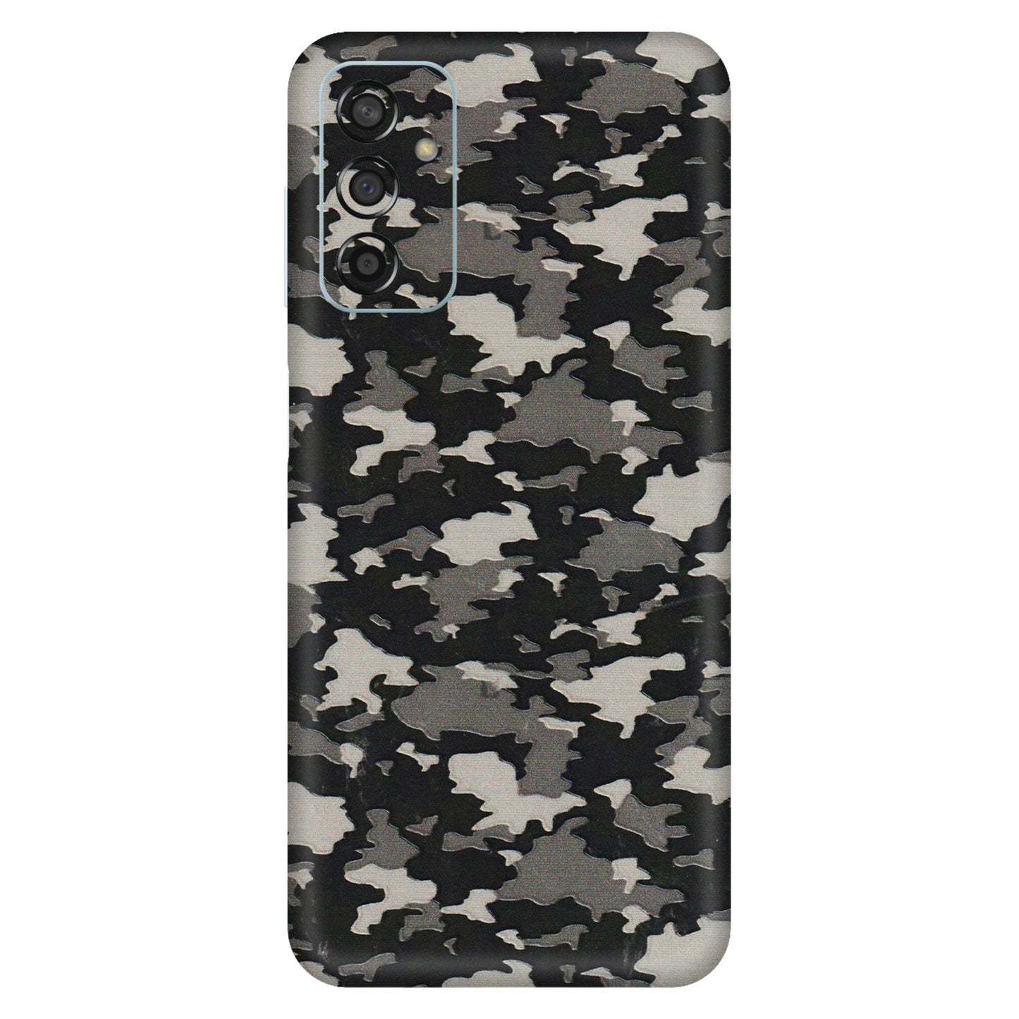 Samsung M/F/Note/Flip and C Phone Skins (All Models) - Black/Grey Camoflaunge - 3D Embossed Finish (L-142) Samsung Galaxy F13