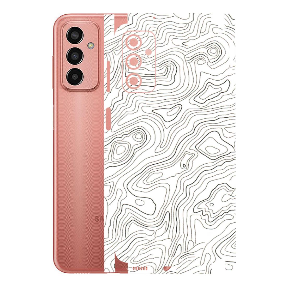 Samsung M/F/Note/Flip and C Phone Skins (All Models) - White Black Swirls - 3D Embossed Finish (L-219) Samsung Galaxy F13