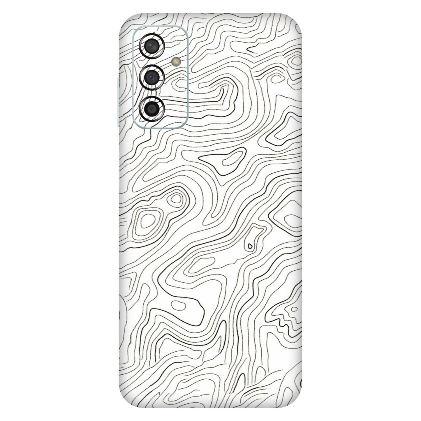 Samsung M/F/Note/Flip and C Phone Skins (All Models) - White Black Swirls - 3D Embossed Finish (L-219) Samsung Galaxy F13