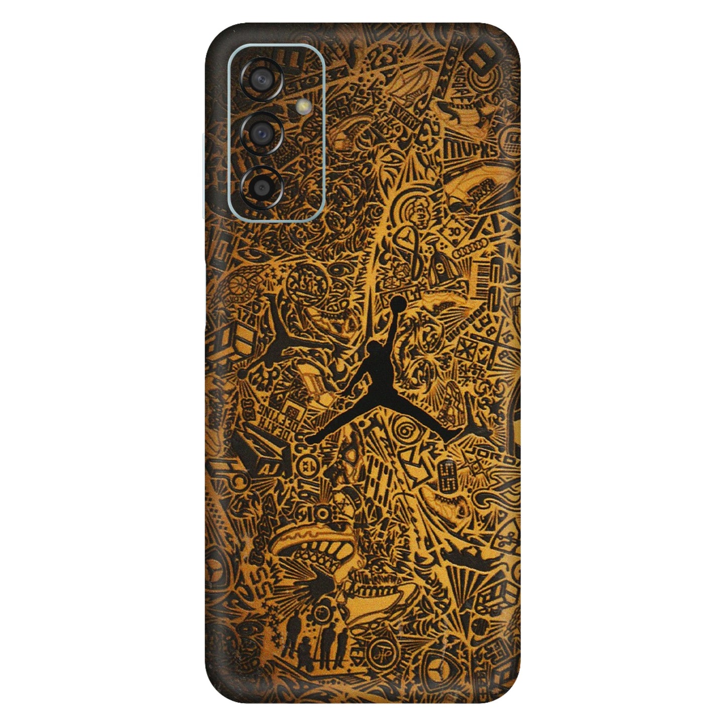 Samsung M/F/Note/Flip and C Phone Skins (All Models) - Premium Gold Basketball Player - 3D Embossed Finish (L-236) Samsung Galaxy F13