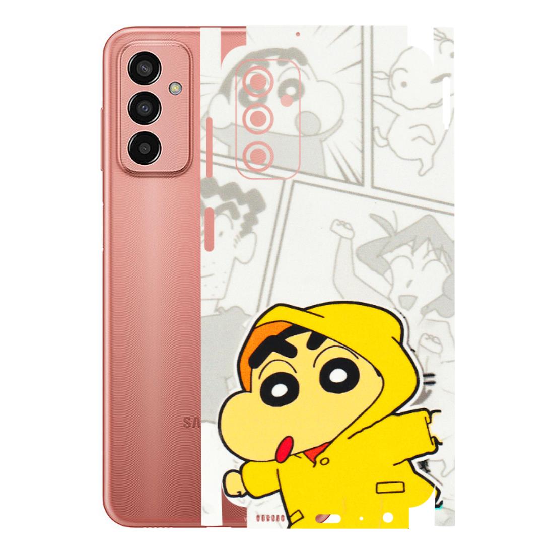Samsung M/F/Note/Flip and C Phone Skins (All Models) - Yellow Shinchan Comic - 3D Embossed Finish (L-246) Samsung Galaxy F13