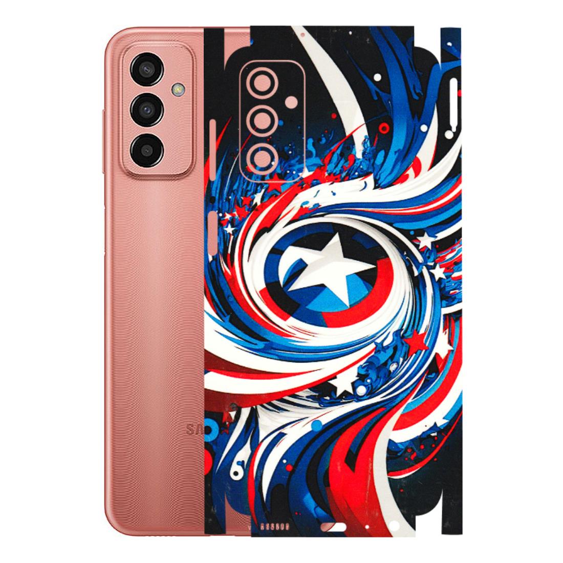 Samsung M/F/Note/Flip and C Phone Skins (All Models) - Captain America Logo - 3D Embossed Finish (L-307) Samsung Galaxy F13