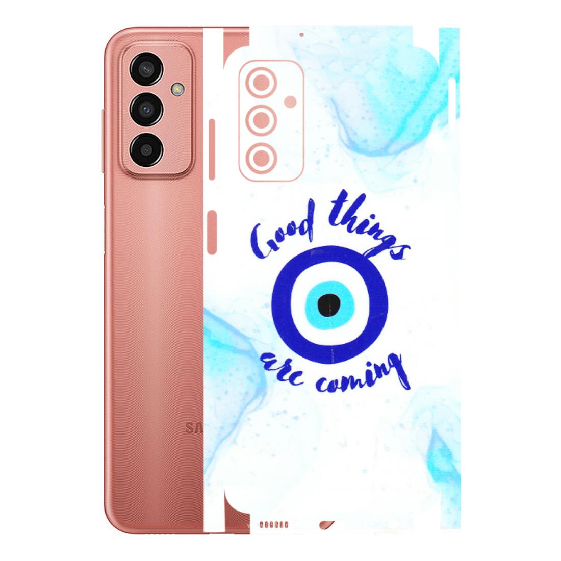 Samsung M/F/Note/Flip and C Phone Skins (All Models) - Evil Eye Good Things Are Coming - 3D Embossed Finish (L-322) Samsung Galaxy F13