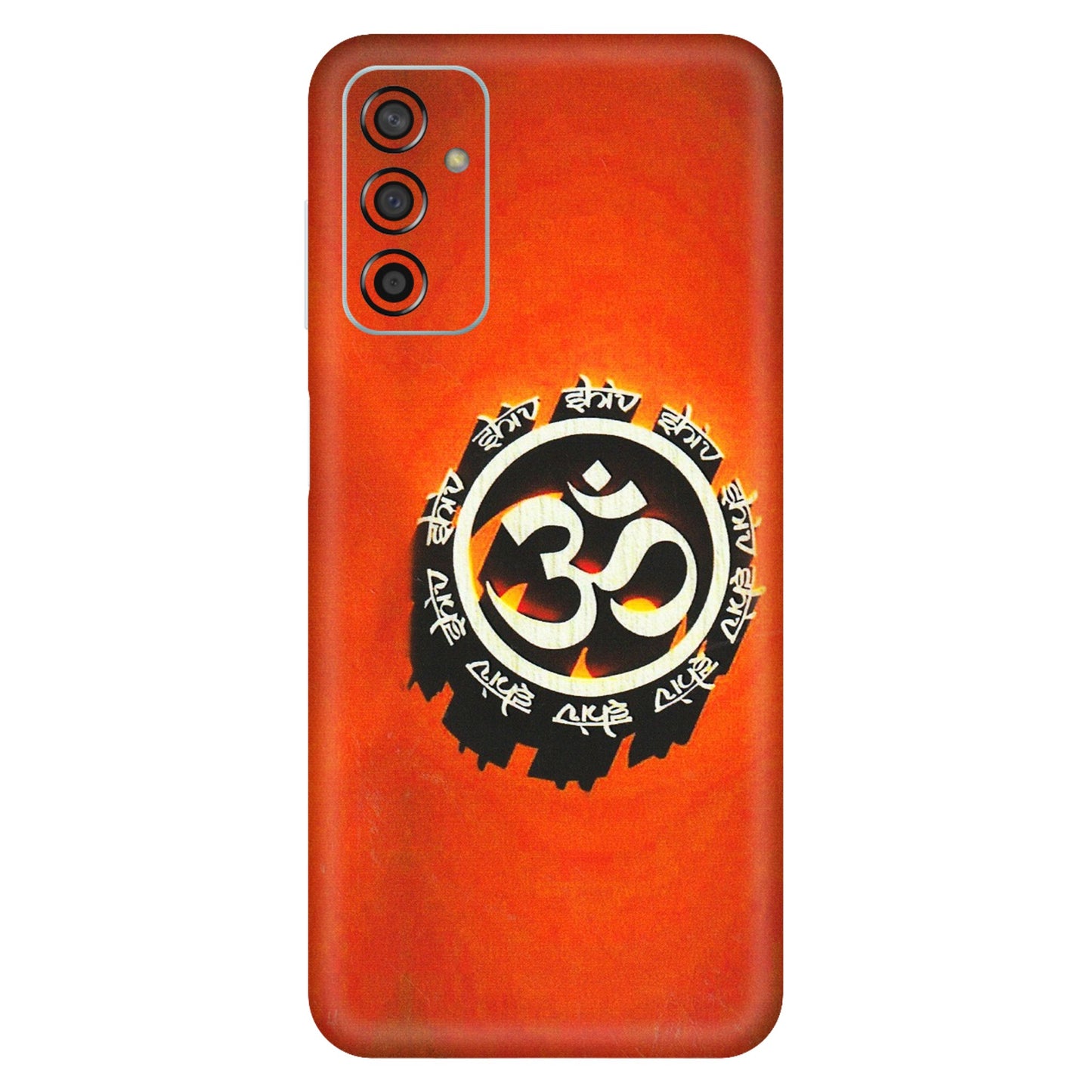 Samsung M/F/Note/Flip and C Phone Skins (All Models) - Aum Shiv Orange - 3D Embossed Finish (L-32) Samsung Galaxy F13