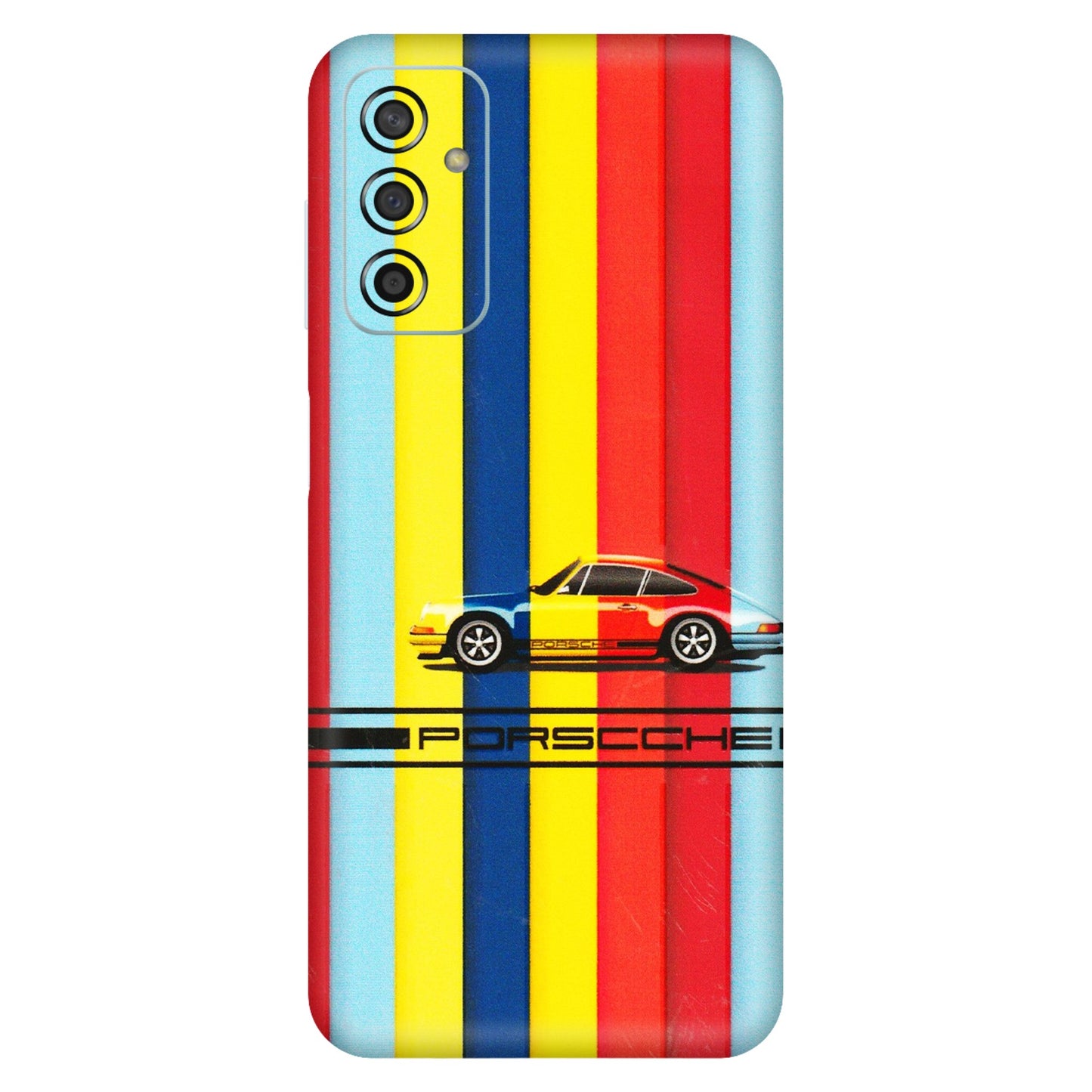 Samsung M/F/Note/Flip and C Phone Skins (All Models) - Multicolour Porche - 3D Embossed Finish (L-39) Samsung Galaxy F13