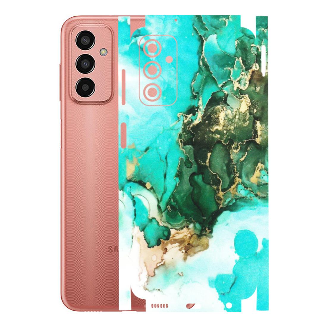 Samsung M/F/Note/Flip and C Phone Skins (All Models) - The Blue Gold Marble - Matte Finish (M-124) Samsung Galaxy F13