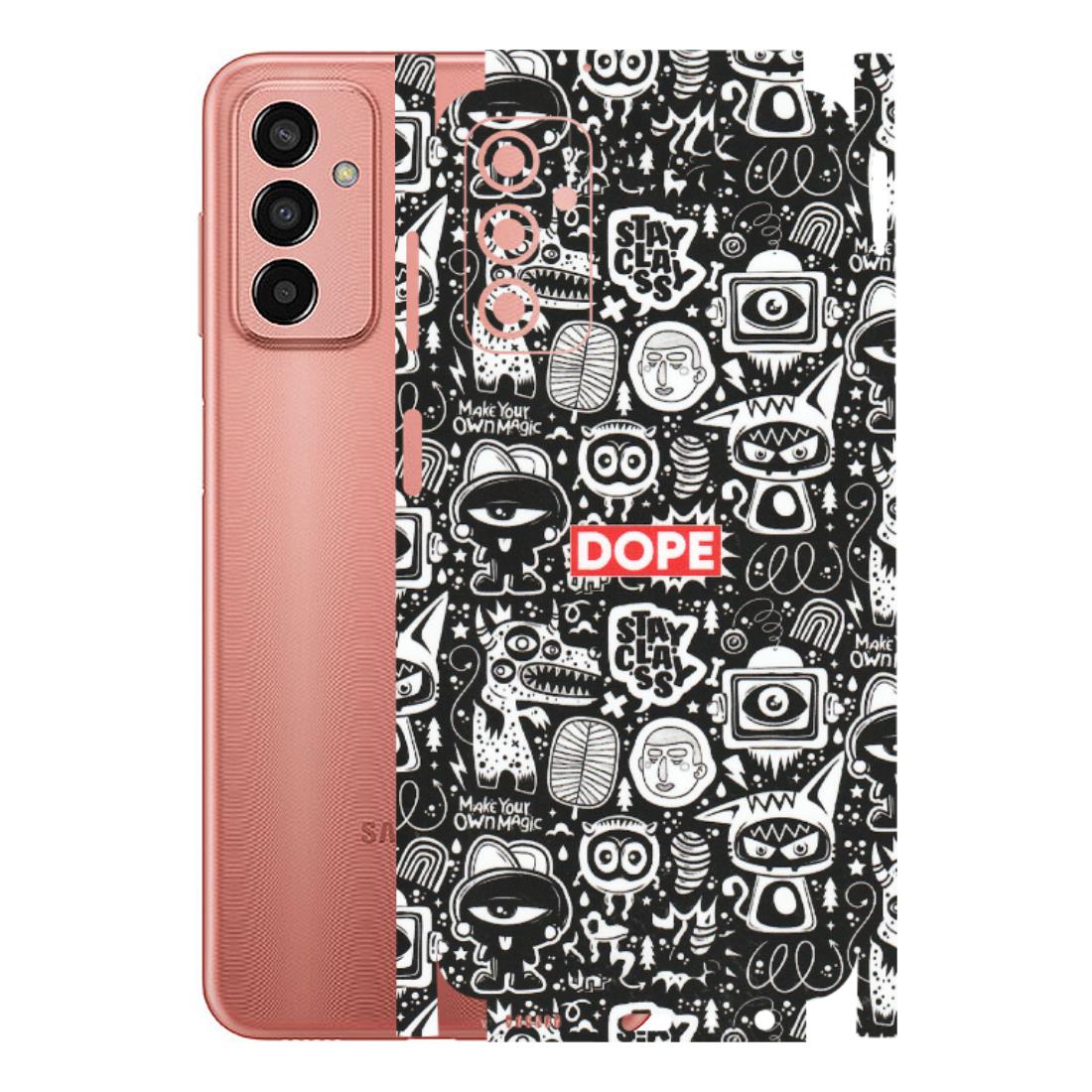 Samsung M/F/Note/Flip and C Phone Skins (All Models) - Dope Stay Classy Black Doodles - Matte Finish (M-126) Samsung Galaxy F13