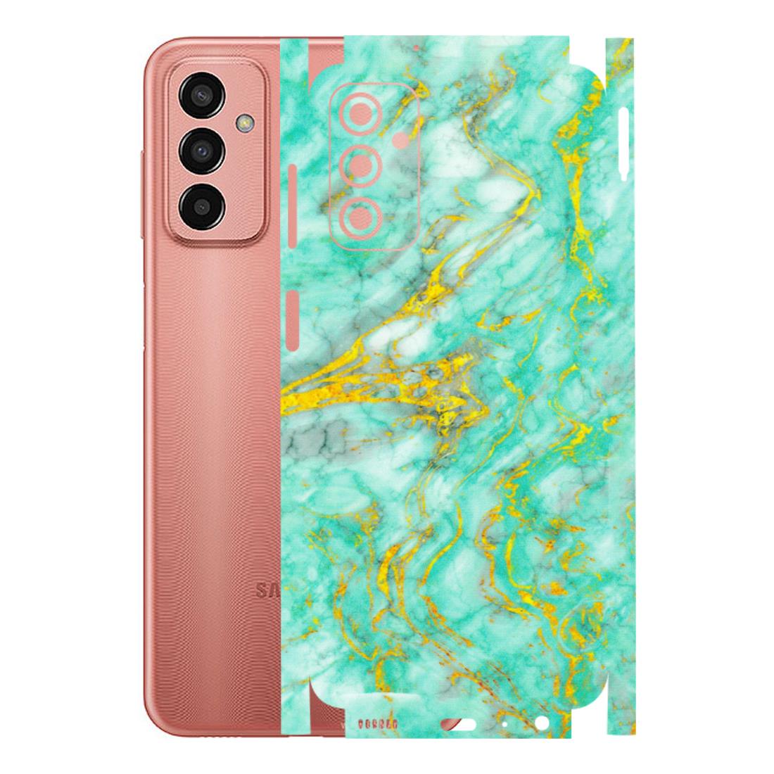 Samsung M/F/Note/Flip and C Phone Skins (All Models) - Green And Gold Marble Feel - Matte Finish (M-16) Samsung Galaxy F13