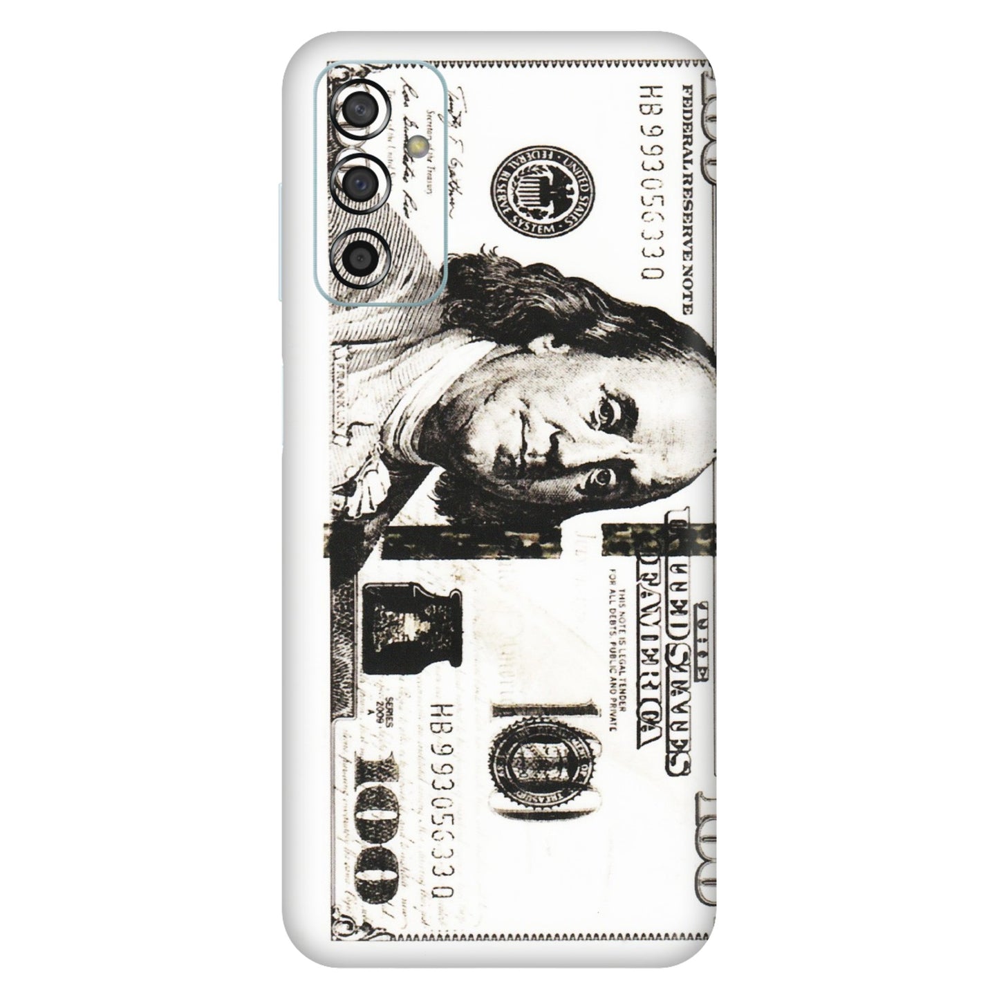 Samsung M/F/Note/Flip and C Phone Skins (All Models) - 100 Dollar Currency - Transparent Finish (T-01) Samsung Galaxy F13