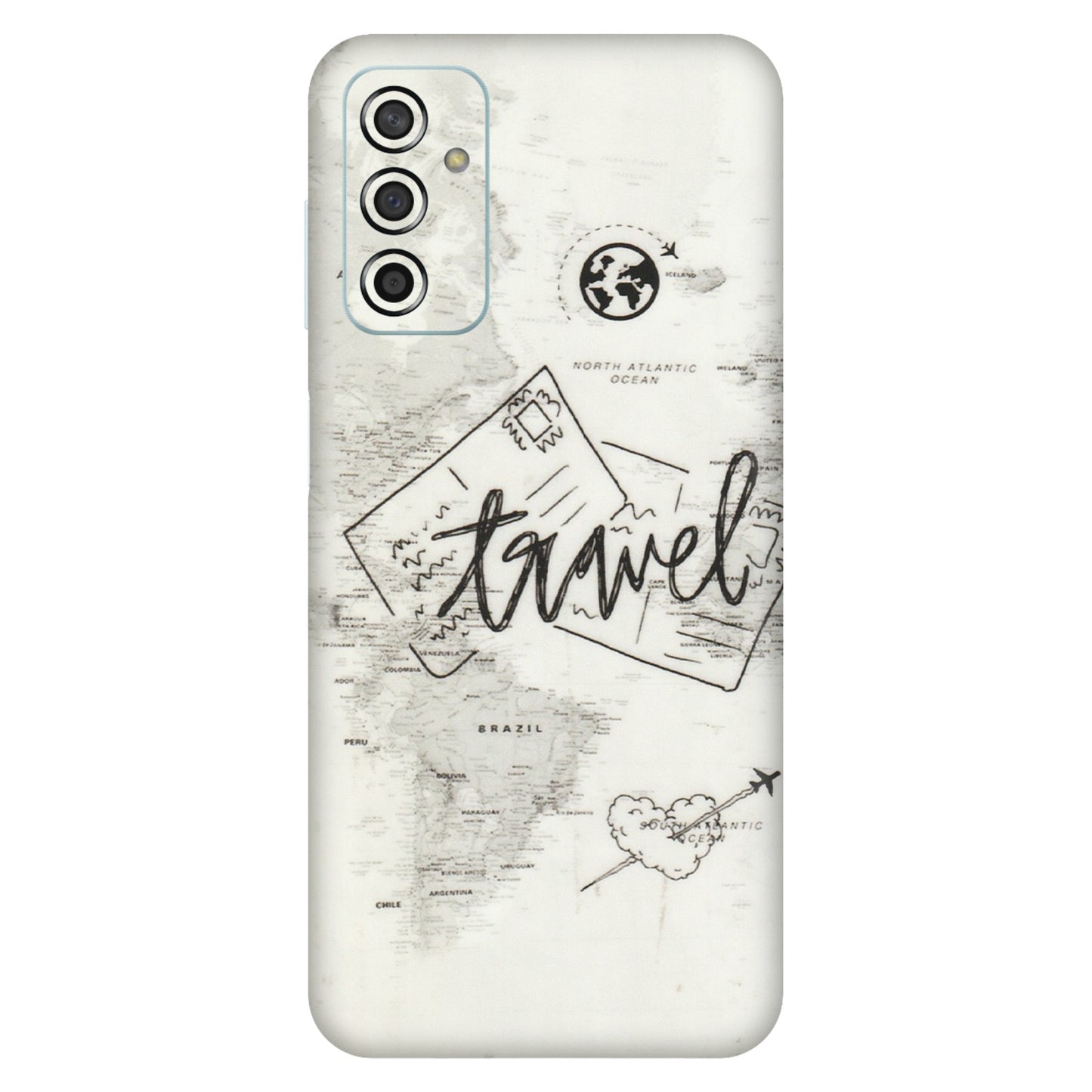 Samsung M/F/Note/Flip and C Phone Skins (All Models) - Travel Ticket - Transparent Finish (T-06) Samsung Galaxy F13