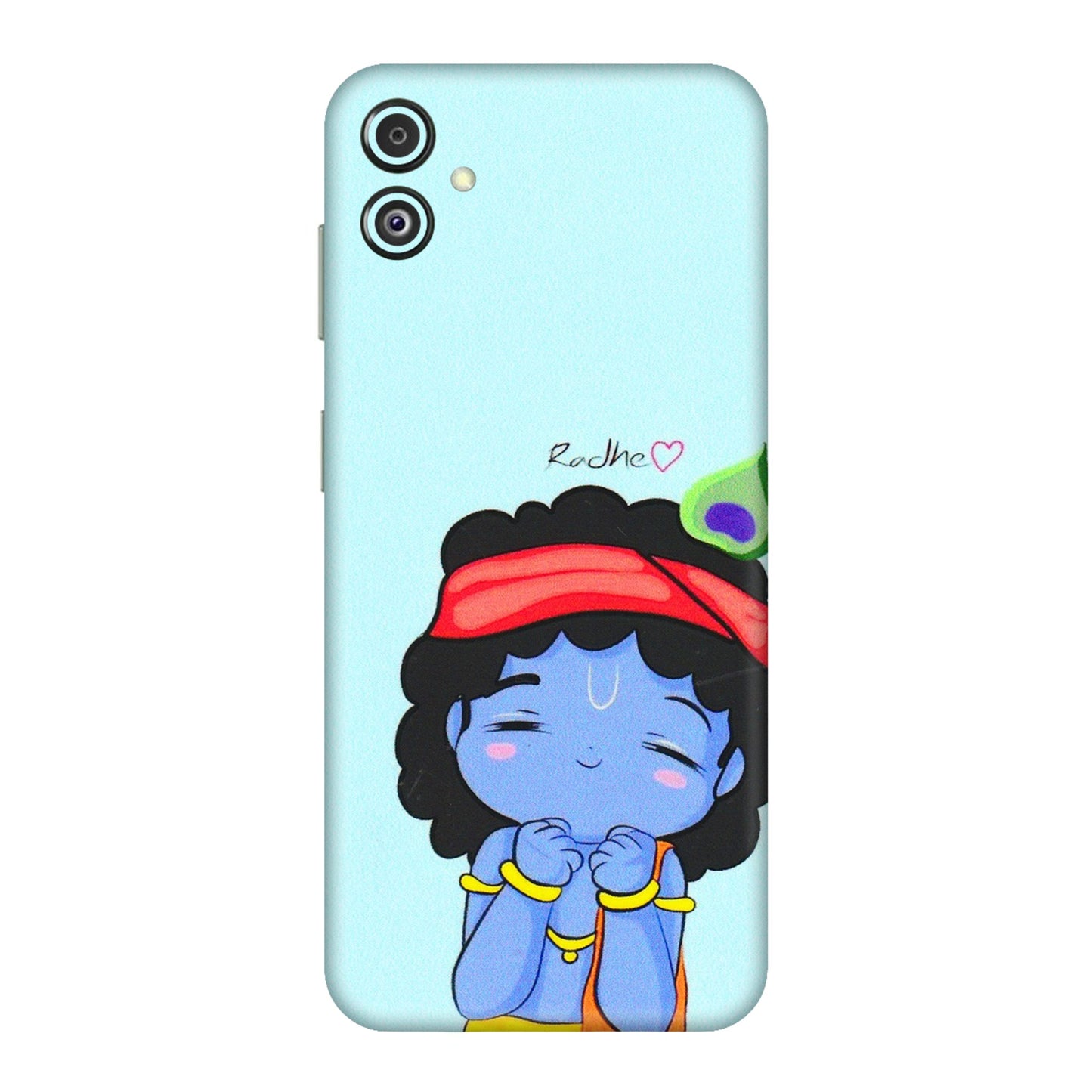 Samsung M/F/Note/Flip and C Phone Skins (All Models) - Radhe Radhe Cute Toon - 3D Embossed Finish (L-05) Samsung Galaxy F14 (5G)