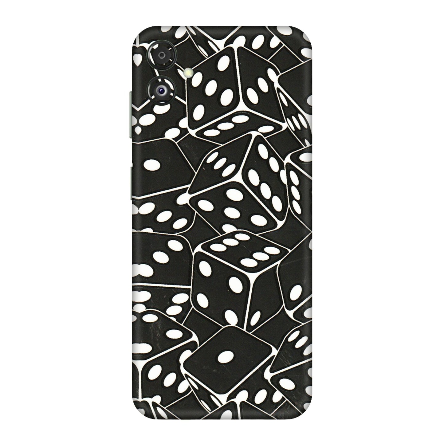 Samsung M/F/Note/Flip and C Phone Skins (All Models) - Big Black Dices - 3D Embossed Finish (L-106) Samsung Galaxy F14 (5G)