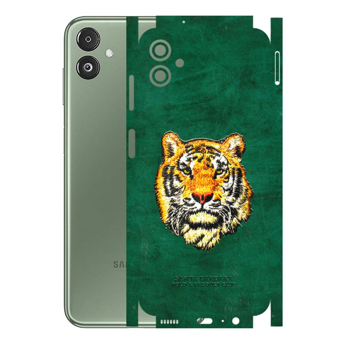 Samsung M/F/Note/Flip and C Phone Skins (All Models) - Leather Feel Tiger - 3D Embossed Finish (L-111) Samsung Galaxy F14 (5G)
