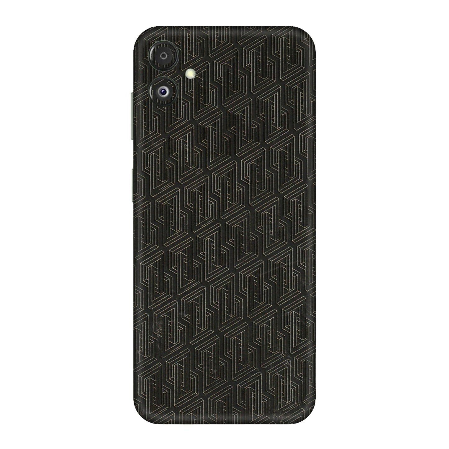Samsung M/F/Note/Flip and C Phone Skins (All Models) - Black Abstract Pattern - 3D Embossed Finish (L-117) Samsung Galaxy F14 (5G)