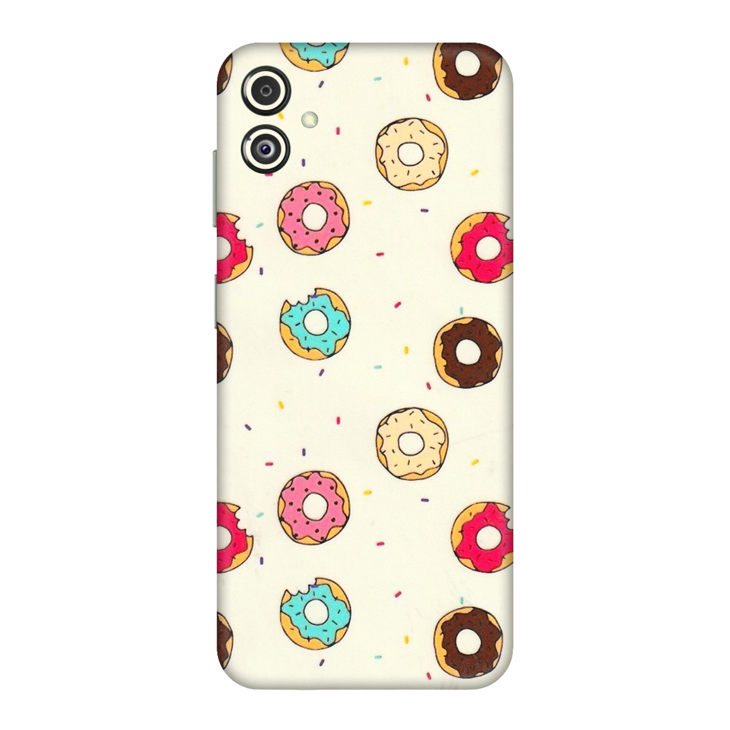 Samsung M/F/Note/Flip and C Phone Skins (All Models) - Mini Donuts Doodle Art - 3D Embossed Finish (L-122) Samsung Galaxy F14 (5G)