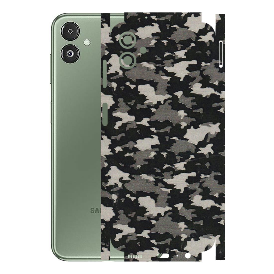 Samsung M/F/Note/Flip and C Phone Skins (All Models) - Black/Grey Camoflaunge - 3D Embossed Finish (L-142) Samsung Galaxy F14 (5G)