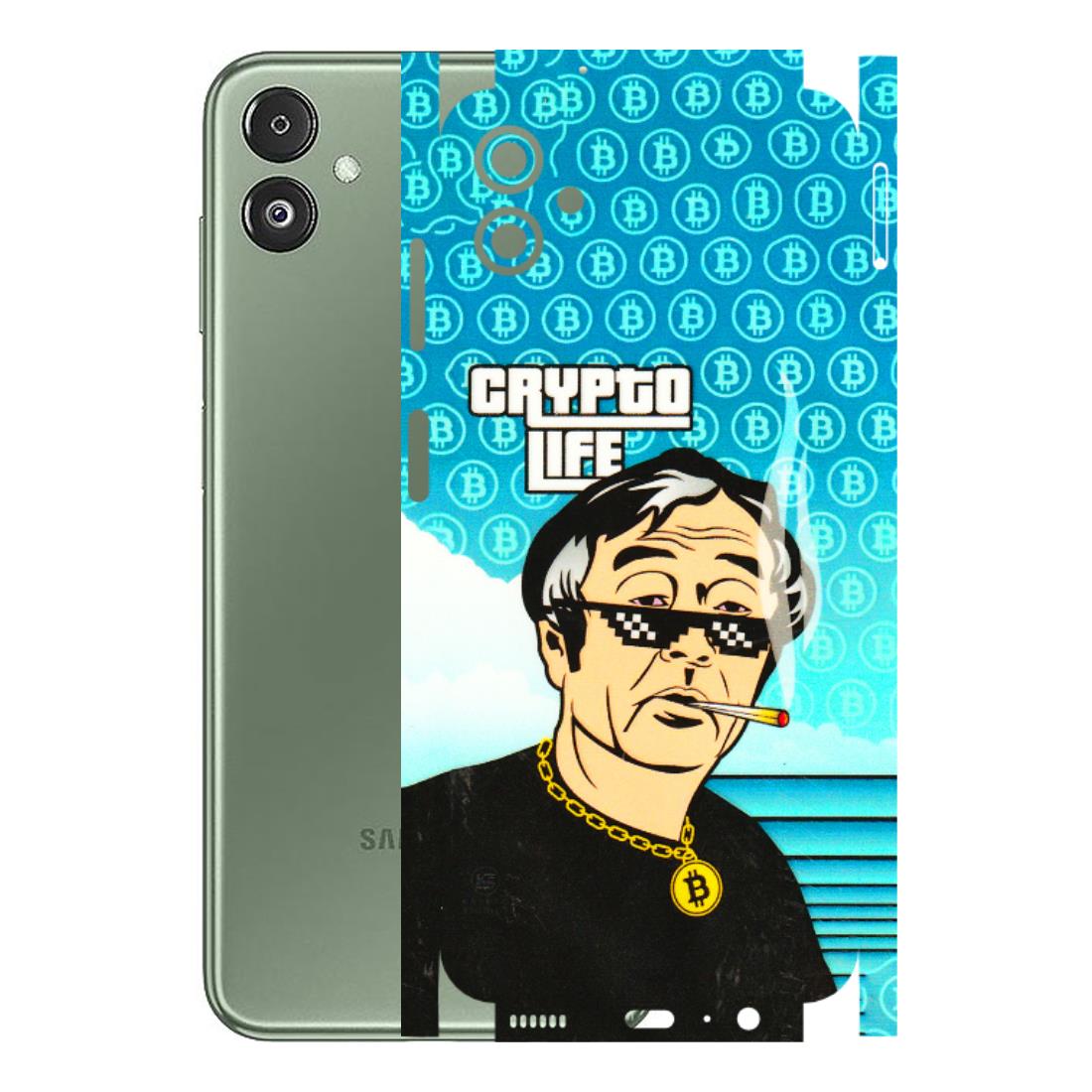 Samsung M/F/Note/Flip and C Phone Skins (All Models) - Crypto Thug Life - 3D Embossed Finish (L-179) Samsung Galaxy F14 (5G)