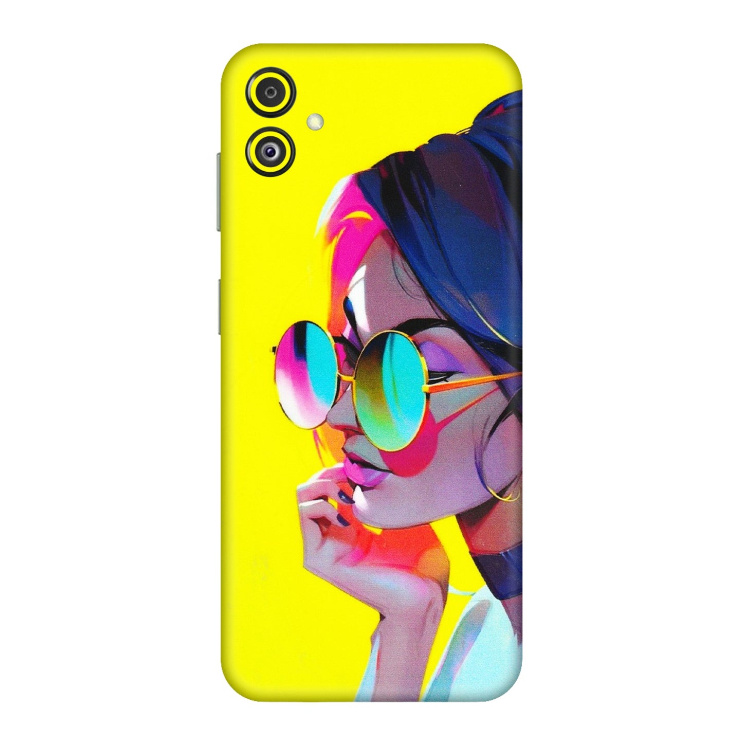 Samsung M/F/Note/Flip and C Phone Skins (All Models) - Bold Stylish Girl - 3D Embossed Finish (L-222) Samsung Galaxy F14 (5G)