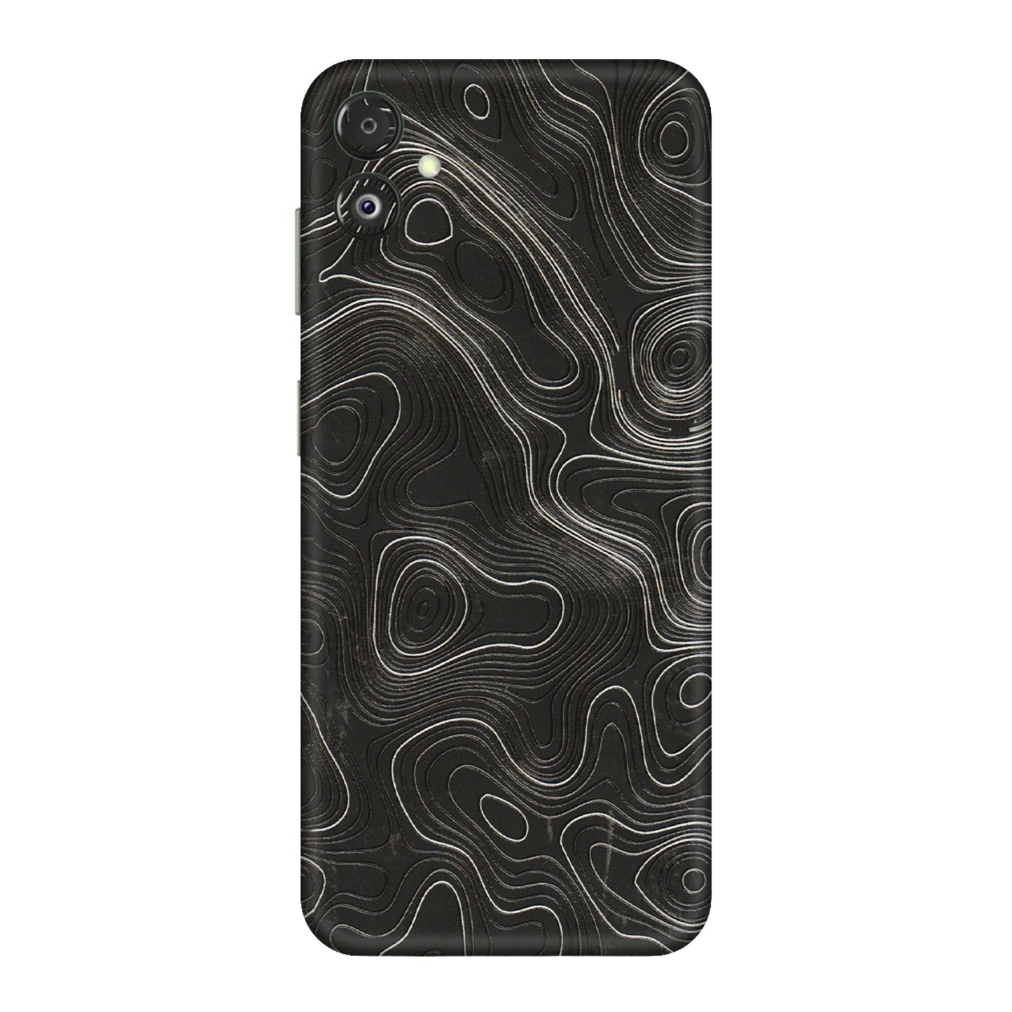 Samsung M/F/Note/Flip and C Phone Skins (All Models) - Abstract White Line Map - 3D Embossed Finish (L-269) Samsung Galaxy F14 (5G)