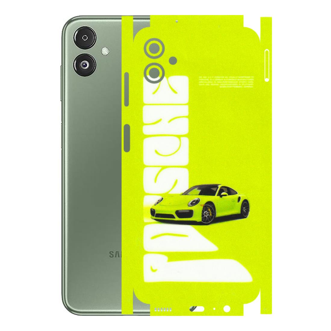 Samsung M/F/Note/Flip and C Phone Skins (All Models) - Lime Green Porche - 3D Embossed Finish (L-30) Samsung Galaxy F14 (5G)