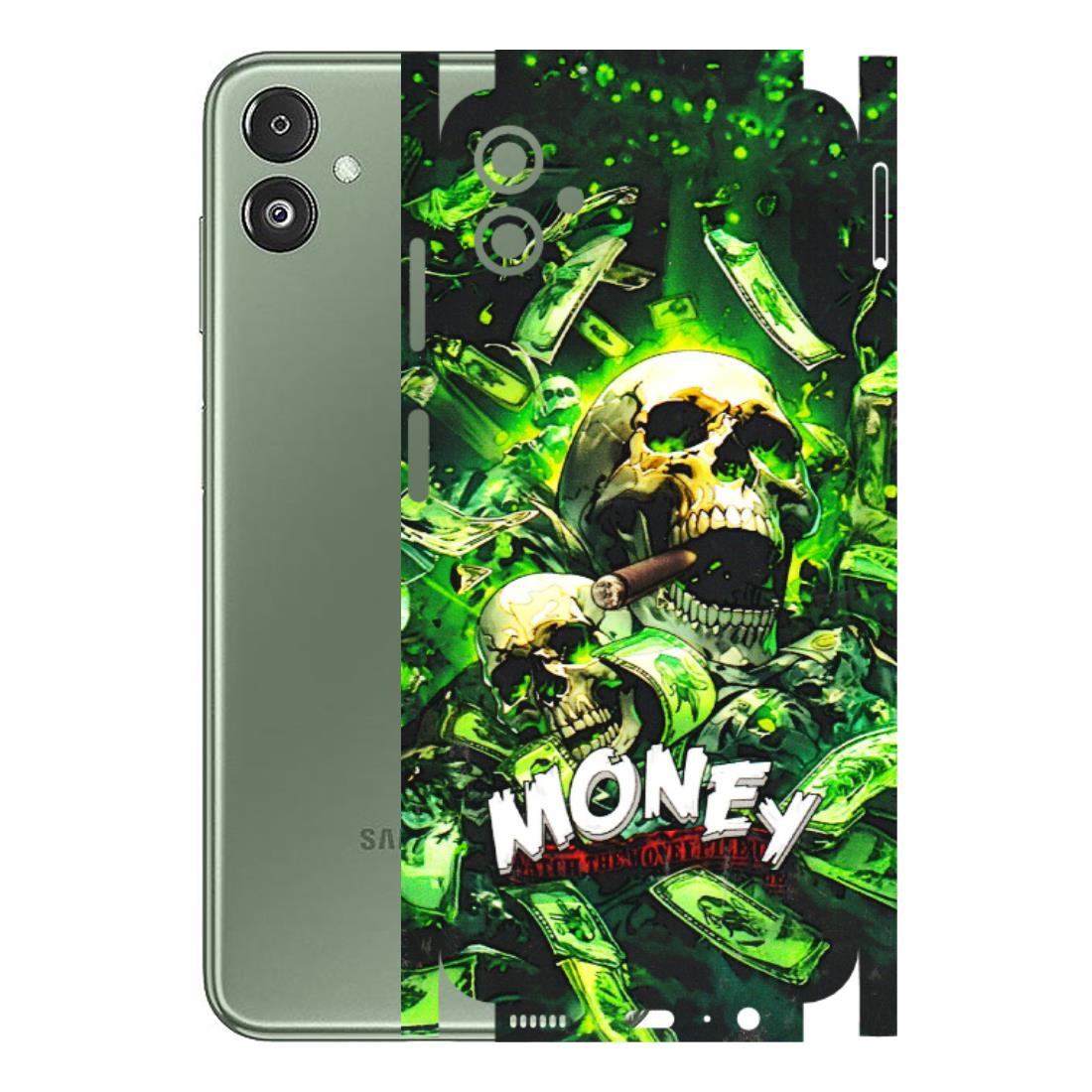 Samsung M/F/Note/Flip and C Phone Skins (All Models) - Skull Money - 3D Embossed Finish (L-303) Samsung Galaxy F14 (5G)