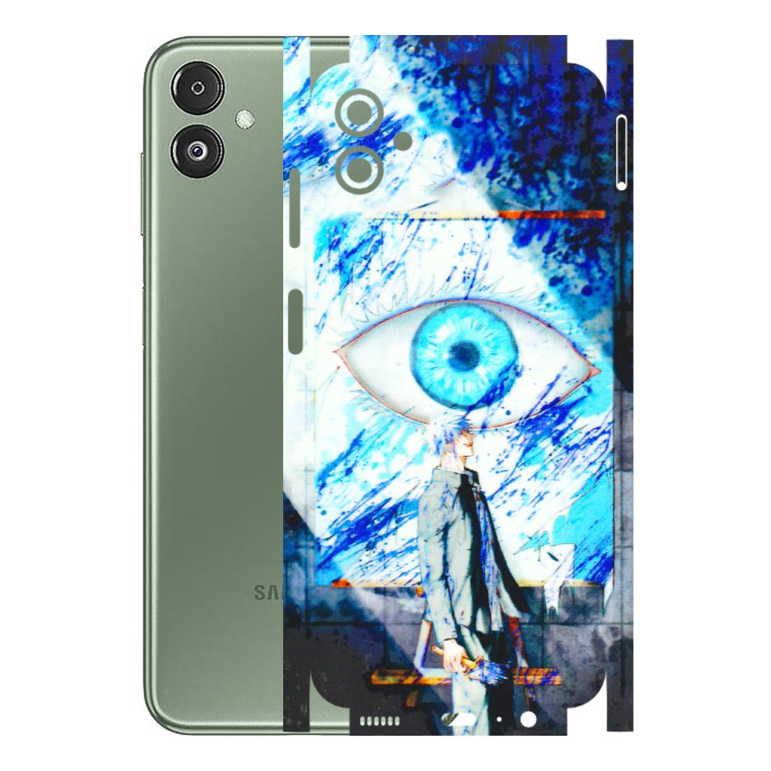 Samsung M/F/Note/Flip and C Phone Skins (All Models) - Anime Sea Blue Eye - 3D Embossed Finish (L-318) Samsung Galaxy F14 (5G)