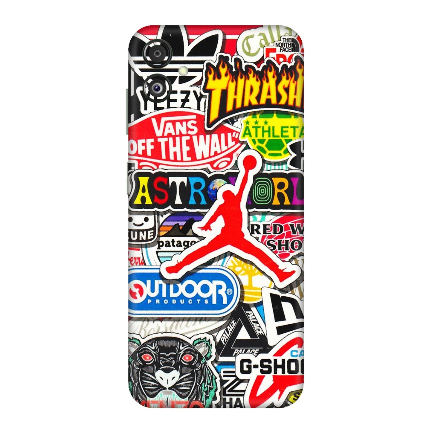 Samsung M/F/Note/Flip and C Phone Skins (All Models) - Multi Brands Sticker Graffiti - 3D Embossed Finish (L-37) Samsung Galaxy F14 (5G)