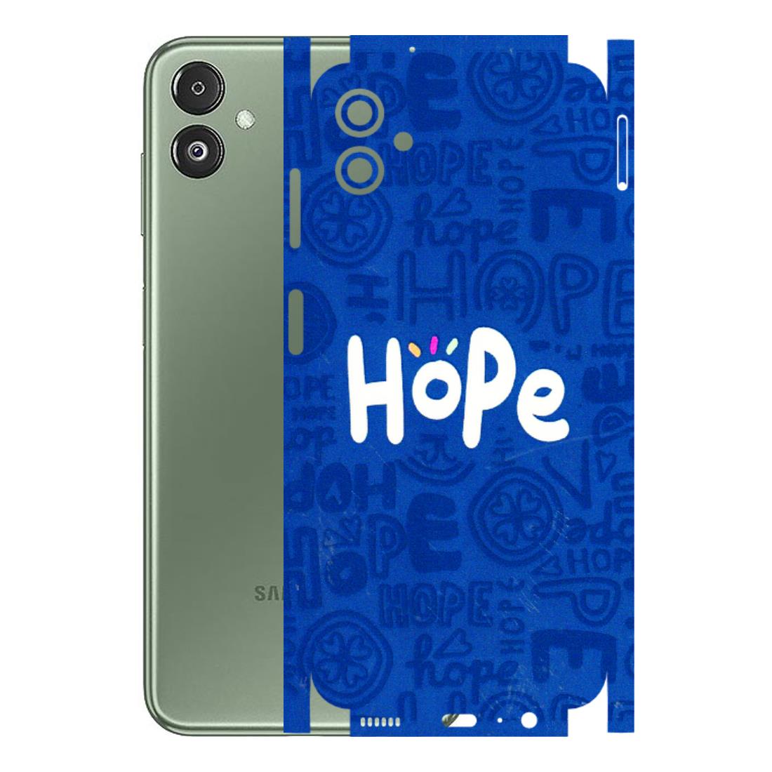 Samsung M/F/Note/Flip and C Phone Skins (All Models) - Hope Doodles Blue - 3D Embossed Finish (L-43) Samsung Galaxy F14 (5G)