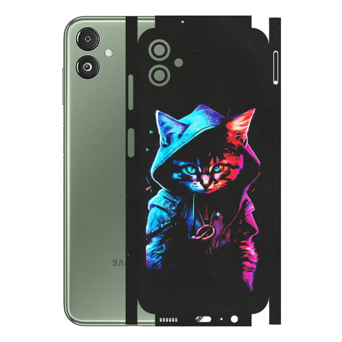 Samsung M/F/Note/Flip and C Phone Skins (All Models) - Cyberpunk Cat - Matte Finish (M-45) Samsung Galaxy F14 (5G)