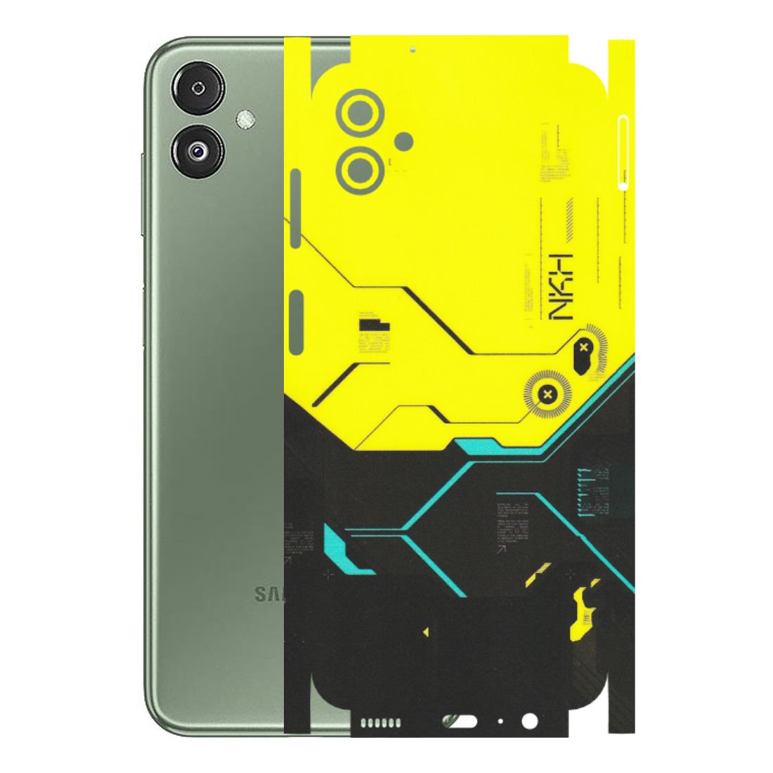Samsung M/F/Note/Flip and C Phone Skins (All Models) - Black Yellow Technica - Matte Finish (M-53) Samsung Galaxy F14 (5G)