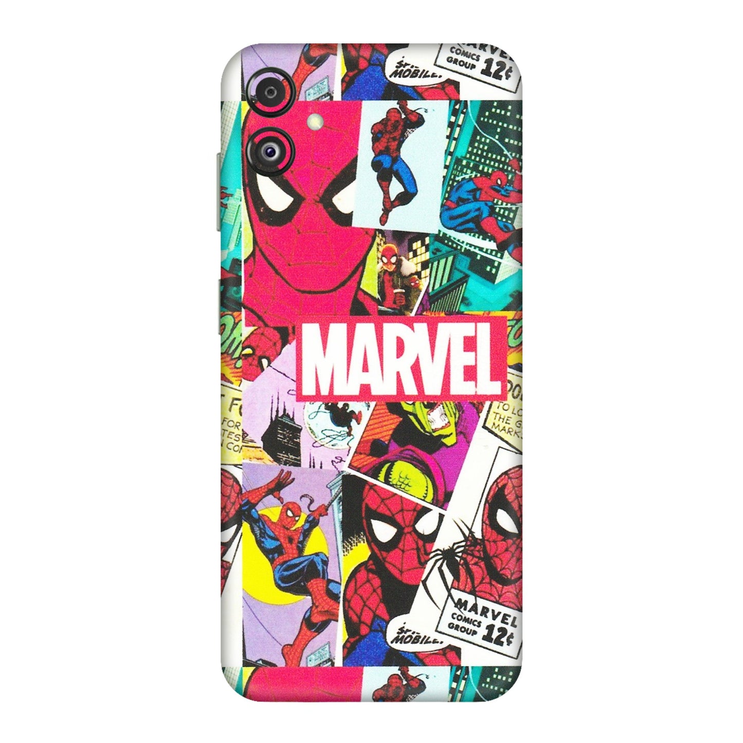 Samsung M/F/Note/Flip and C Phone Skins (All Models) - Marvel Comic Spiderman Grafitti - Matte Finish (M-72) Samsung Galaxy F14 (5G)