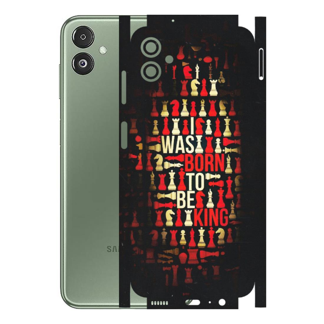 Samsung M/F/Note/Flip and C Phone Skins (All Models) - Born To Be King - Matte Finish (M-73) Samsung Galaxy F14 (5G)