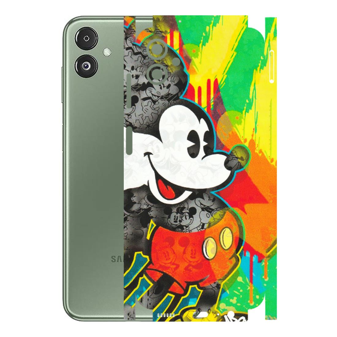 Samsung M/F/Note/Flip and C Phone Skins (All Models) - Multiple Mickey With Colourful Texture - Matte Finish (M-84) Samsung Galaxy F14 (5G)