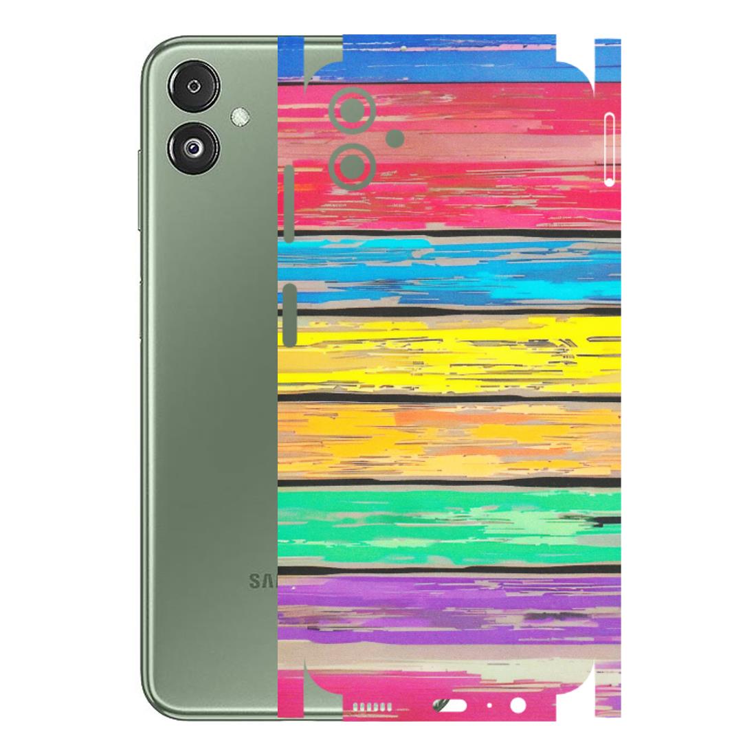 Samsung M/F/Note/Flip and C Phone Skins (All Models) - Multi Colour Wooden Wall - Matte Finish (M-96) Samsung Galaxy F14 (5G)