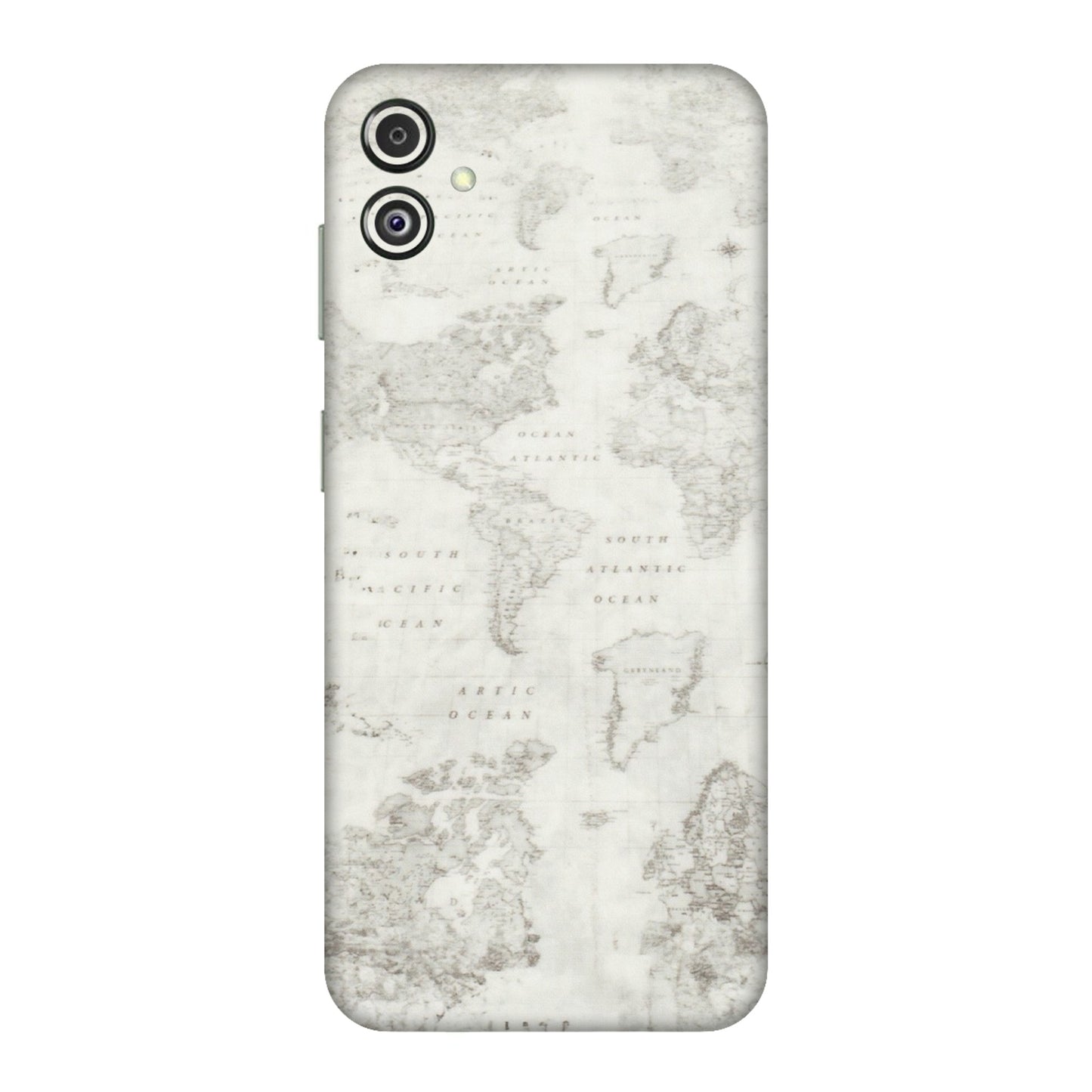 Samsung M/F/Note/Flip and C Phone Skins (All Models) - World Travel Map - Transparent Finish (T-04) Samsung Galaxy F14 (5G)