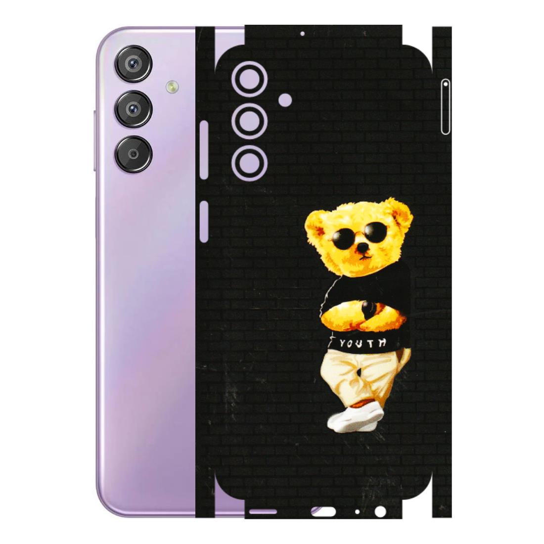 Samsung M/F/Note/Flip and C Phone Skins (All Models) - Classy Teddy Bear - 3D Embossed Finish (L-116) Samsung Galaxy F15 (5G)