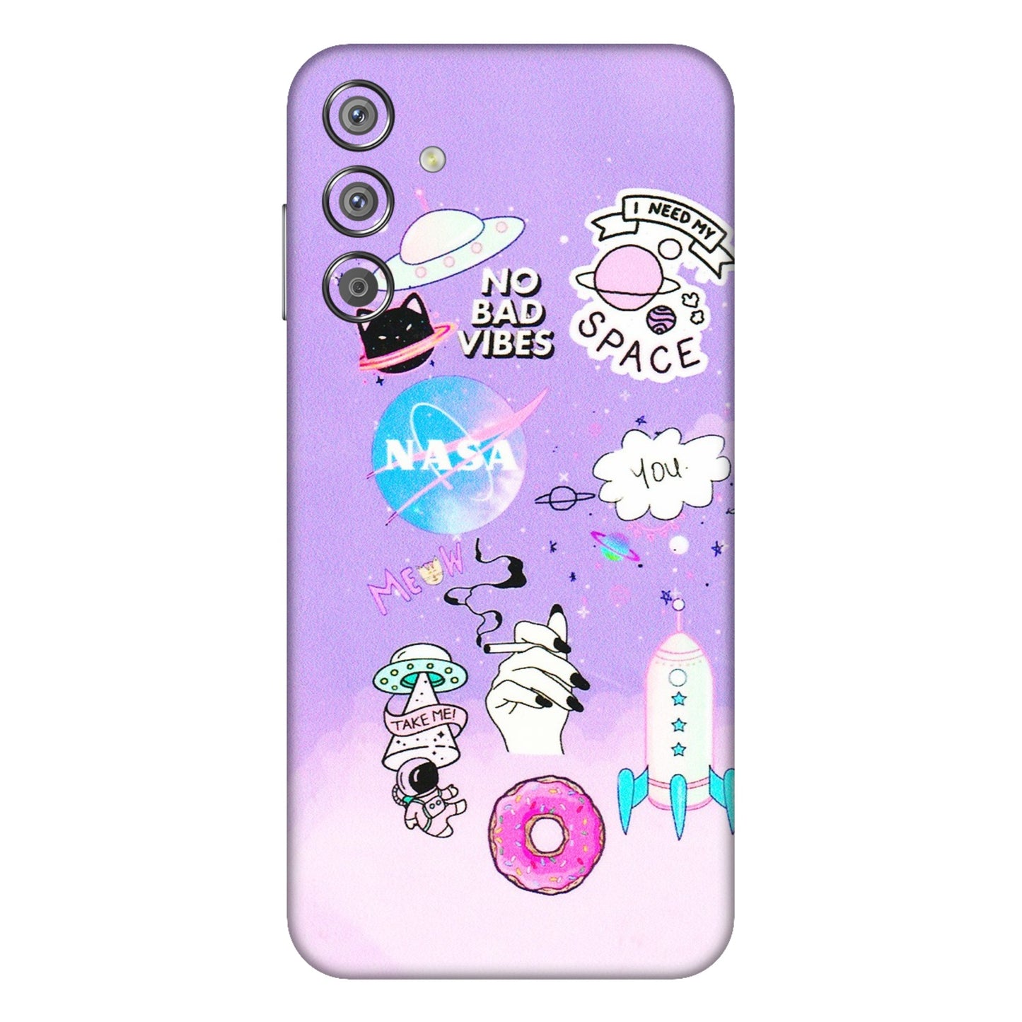 Samsung M/F/Note/Flip and C Phone Skins (All Models) - I Need My Nasa Skin - 3D Embossed Finish (L-149) Samsung Galaxy F15 (5G)