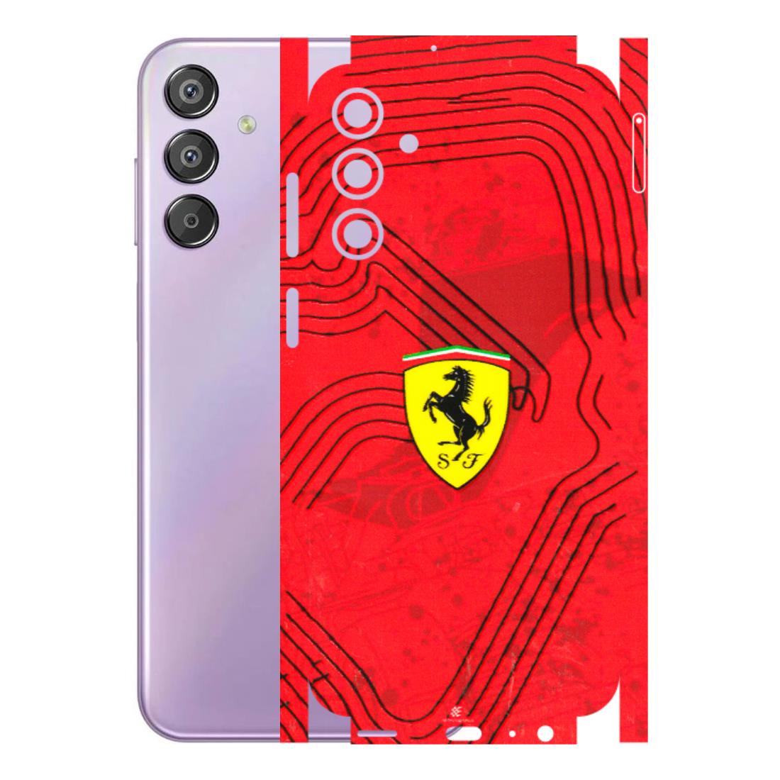 Samsung M/F/Note/Flip and C Phone Skins (All Models) - Red Ferrari Logo Stylish - 3D Embossed Finish (L-238) Samsung Galaxy F15 (5G)