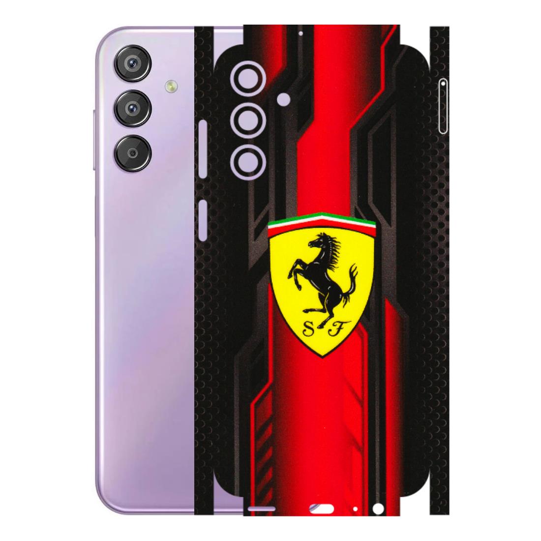 Samsung M/F/Note/Flip and C Phone Skins (All Models) - Black Ferrari Logo - 3D Embossed Finish (L-253) Samsung Galaxy F15 (5G)