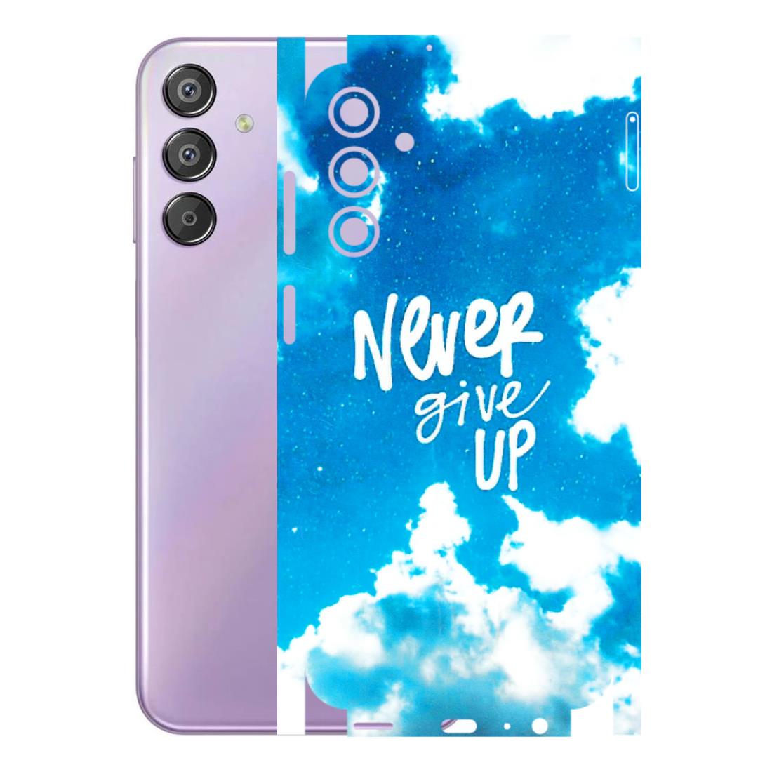 Samsung M/F/Note/Flip and C Phone Skins (All Models) - Never Give Up - 3D Embossed Finish (L-279) Samsung Galaxy F15 (5G)