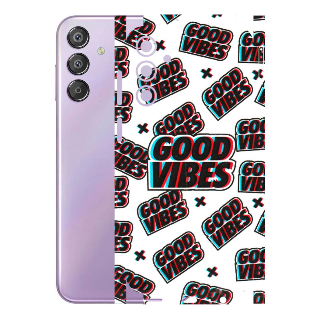 Samsung M/F/Note/Flip and C Phone Skins (All Models) - Good Vibes - 3D Embossed Finish (L-282) Samsung Galaxy F15 (5G)