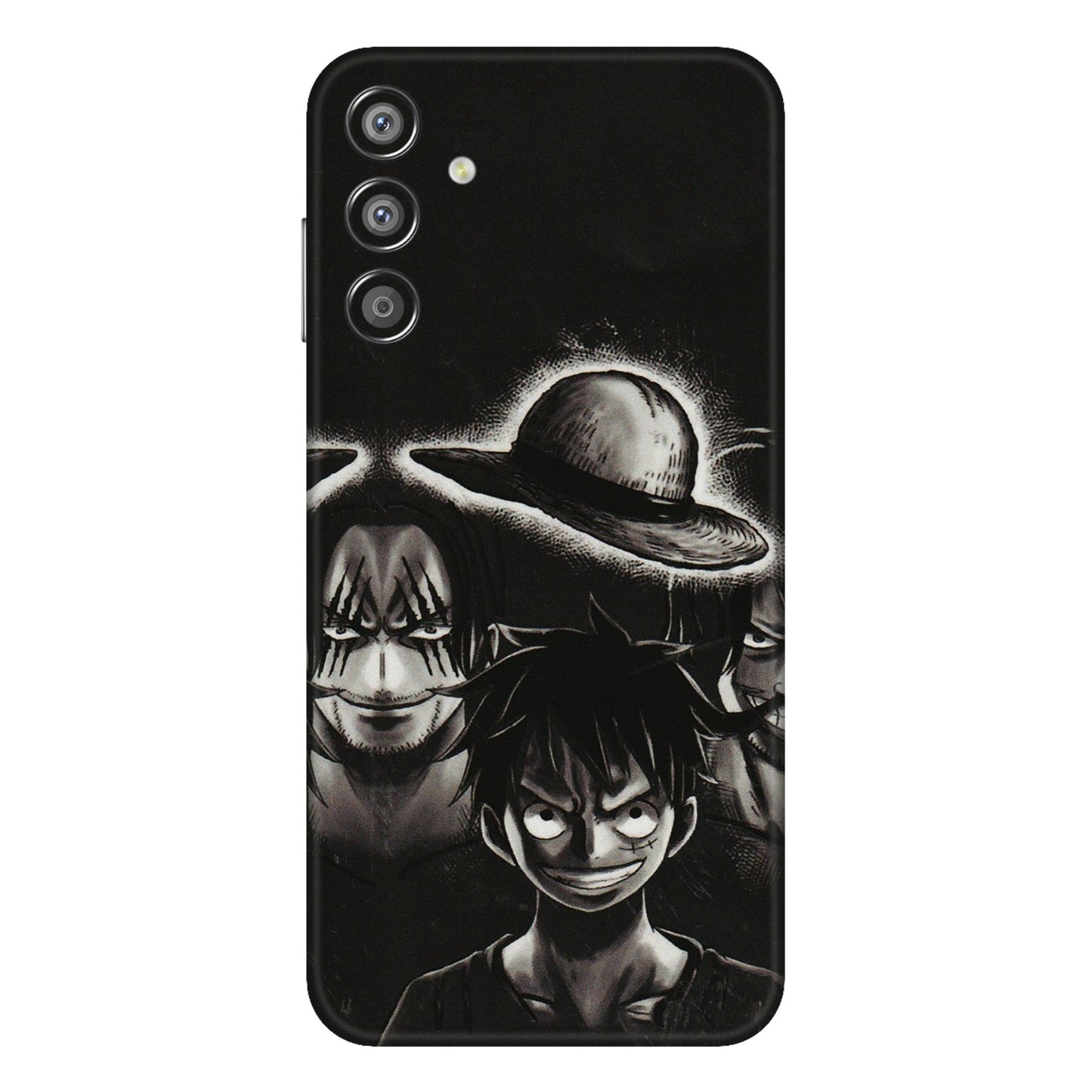 Samsung M/F/Note/Flip and C Phone Skins (All Models) - Black Luffy Hat - 3D Embossed Finish (L-57) Samsung Galaxy F15 (5G)