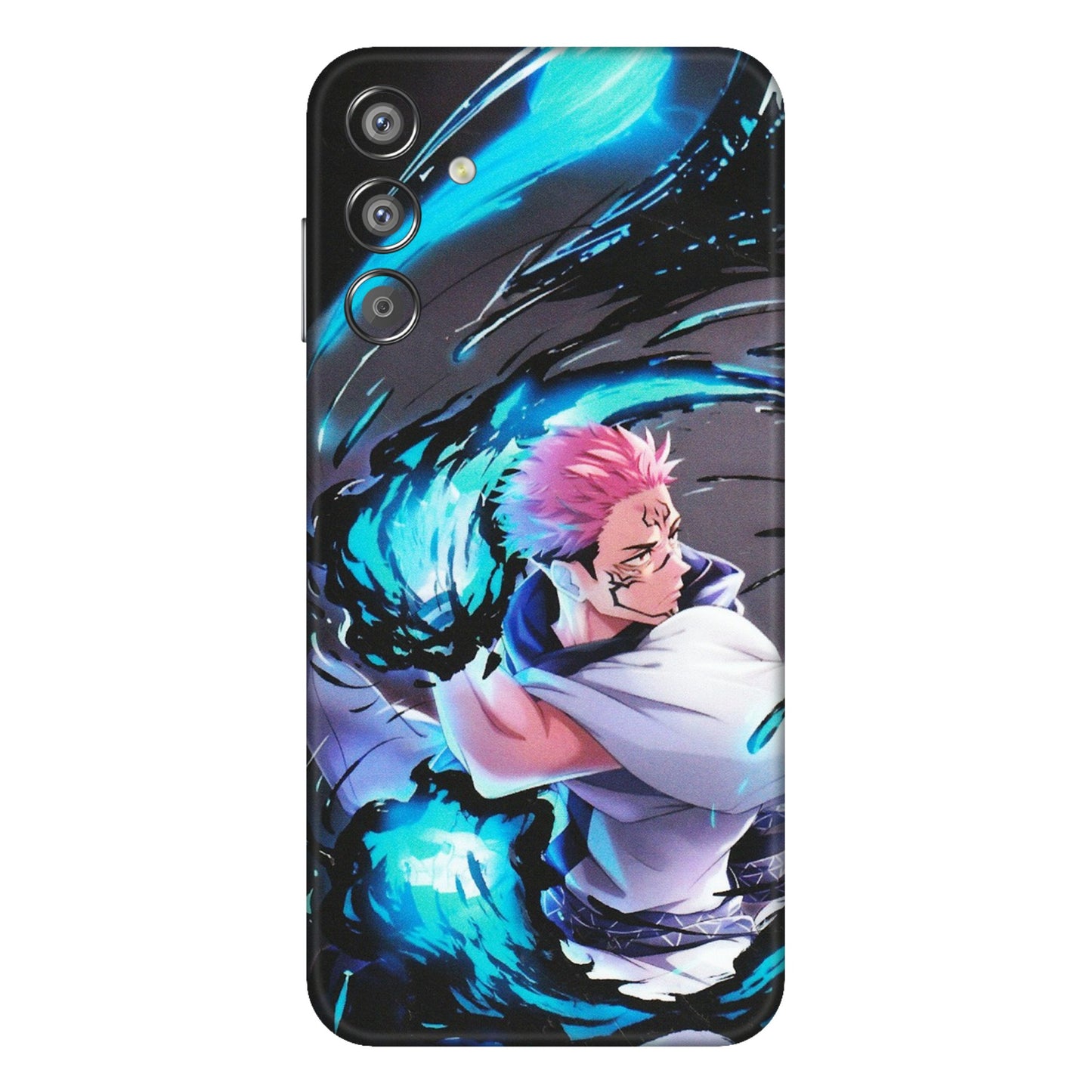 Samsung M/F/Note/Flip and C Phone Skins (All Models) - New Jujutsu Kaisen Grey Blue Anime - Matte Finish (M-127) Samsung Galaxy F15 (5G)
