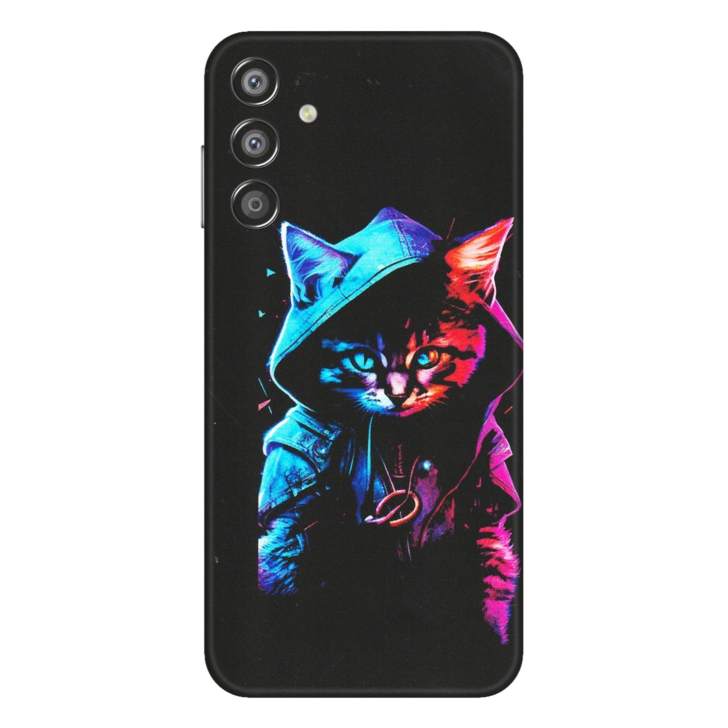 Samsung M/F/Note/Flip and C Phone Skins (All Models) - Cyberpunk Cat - Matte Finish (M-45) Samsung Galaxy F15 (5G)