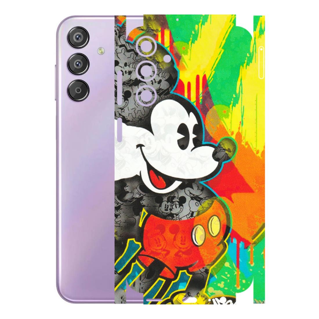 Samsung M/F/Note/Flip and C Phone Skins (All Models) - Multiple Mickey With Colourful Texture - Matte Finish (M-84) Samsung Galaxy F15 (5G)